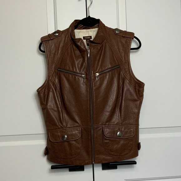 Vintage Women's Danier Leather Vest - Picture 1 of 7